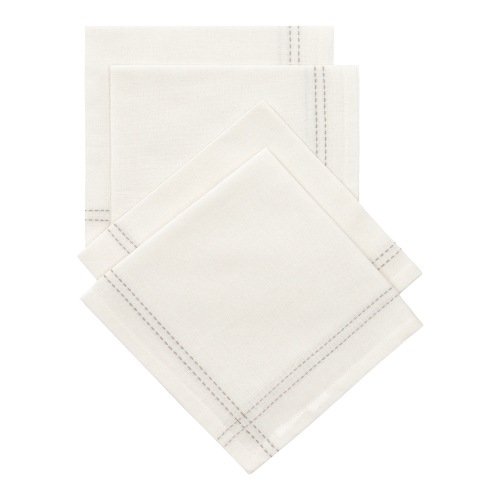 Set de 4 servilletas de algodón liso 40x40 cm