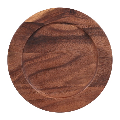 Plato base de madera de acacia 32,5x2,5 cm