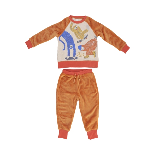 Pijama infantil de franela y polar coral talla 4