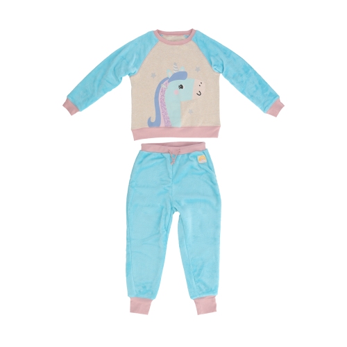 Pijama infantil de franela y polar coral talla 4