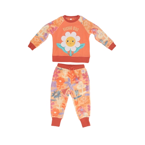 Pijama infantil de franela y polar coral talla 8