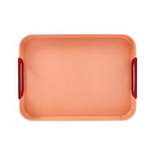 Bandeja rectangular con mangos de silicona 30,5x5,9x41 cm