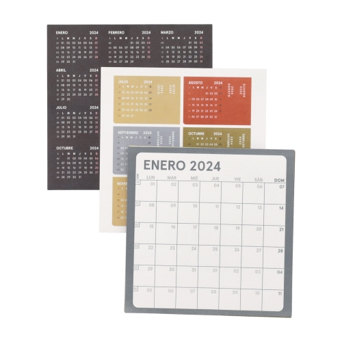 Calendario 2024 con marca páginas y adhesivos