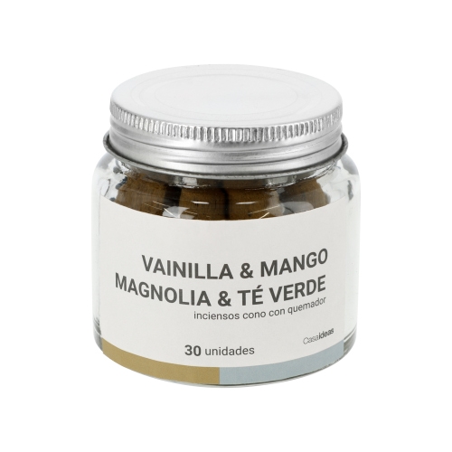 Set Inciensos Cono Vainilla-Mango / Magnolia-Té Verde