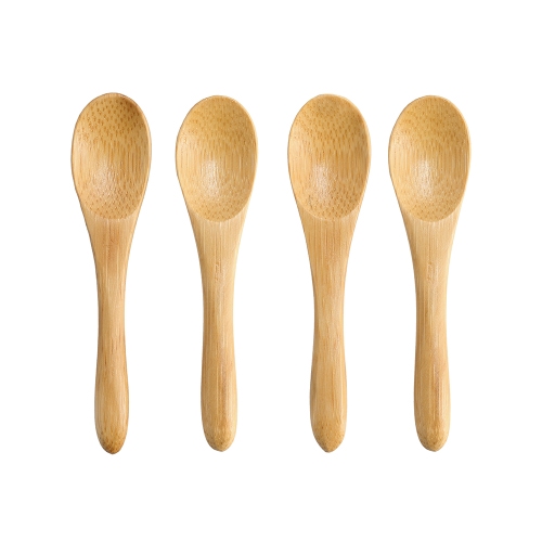 Set de 4 cucharas de madera bambú